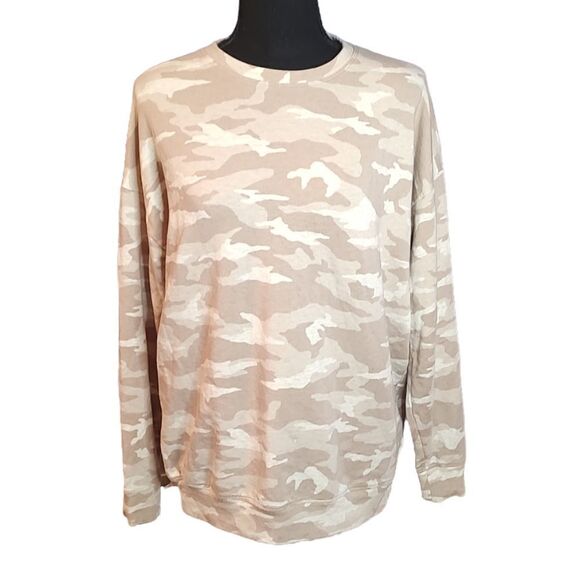 Athleta Studio to Street Camo Sweatshirt Medium - Picture 2 of 5